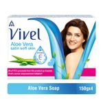 Buy Vivel Aloe Vera Bathing Soap with Vitamin E for Soft, Glowing skin|Refreshing Fragrance|Combo Pack 150g (Pack of 4) - Purplle