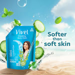 Buy Vivel Body Wash, Mint & Cucumber Shower Gel Creme, Liquid Refill Pouch, Glowing & Moisturised Skin Refill Pouch, All Skin Types 400ml - Purplle