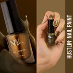 Buy NY Bae Hustlin' Nail Lacquer - Late Nights 8 (6 ml) | Green | Glossy Finish | Rich Pigment | Chip-proof | Long lasting | Cruelty Free - Purplle