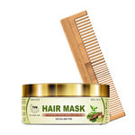 Buy TNW – The Natural Wash Amla Hair Mask and Neem Wood Comb | For Soft, Healthy, and Manageable Hair | Haircare Products for Frizz-Free Hair Combo of 2 - Purplle