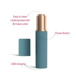 Buy WINSTON Rechargeable Battery Operated Women Epilator/Trimmer for gentle Upper Lip, Chin, Eyebrow, Face hair removal at home for ladies (Grey) - WE-102 - Purplle