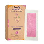 Buy Sanfe Sakura Body Wax Strips with Complementary Cleansing Wipes - 20 Strips | Unclogs pores - Purplle