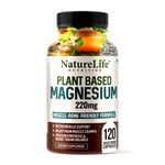 Buy Nature Life Nutrition Plant Based Magnesium Supplement 220mg for Muscle, Bones & Nervous System – 120 Veg Capsules - Purplle