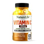 Buy Nature Life Nutrition Vitamin C from Amla Extract (120 Veg) Tablets | Immunity, Antioxidant & Skin Care - Purplle