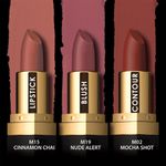 Buy Iba Multi-Tasking Lipstick Trio - Nude Attack (Lipstick, Blush, Contour) M15 Cinnamon Chai, M19 Nude and M02 Mocha Shot - Purplle