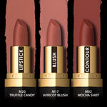 Buy Iba Multi-Tasking Lipstick Trio - Peach Sorbet (Lipstick, Blush, Contour) M20 Truffle Candy, M17 Apricot Blush and M02 Mocha Shot - Purplle
