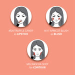Buy Iba Multi-Tasking Lipstick Trio - Peach Sorbet (Lipstick, Blush, Contour) M20 Truffle Candy, M17 Apricot Blush and M02 Mocha Shot - Purplle