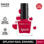 Buy FACES CANADA Ultime Pro Splash Nail Enamel - Merlot 137 (8ml) | Quick Drying | Glossy Finish | Long Lasting | No Chip Formula | High Shine Nail Polish For Women | No Harmful Chemicals - Purplle