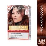 Buy L'Oreal Paris Excellence Fashion - Shade 5.54 Intense Warm Auburn (100 g) - Purplle