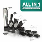 Buy LetsShave Head, Face & Body Groomer for Men, 6 Grooming Heads + 6 Combs + 1 Stand | 90Min Runtime & Water Proof | Full Body Trimmer, Nose Trimmer, Grooming Kit, Shaver Head - Purplle