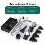 Buy LetsShave Head, Face & Body Groomer for Men, 6 Grooming Heads + 6 Combs + 1 Stand | 90Min Runtime & Water Proof | Full Body Trimmer, Nose Trimmer, Grooming Kit, Shaver Head - Purplle