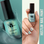 Buy NY Bae Hustlin' Nail Lacquer - Aquaholic Glow 5 (6 ml) | Blue | Glossy Finish | Rich Pigment | Chip-proof | Long lasting | Cruelty Free - Purplle