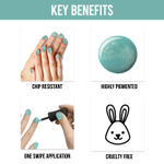 Buy NY Bae Hustlin' Nail Lacquer - Aquaholic Glow 5 (6 ml) | Blue | Glossy Finish | Rich Pigment | Chip-proof | Long lasting | Cruelty Free - Purplle