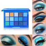 Buy Ucanbe Blue Tonic Bright Neon Eyeshadow Makeup Palette - Purplle
