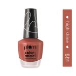 Buy Plum Color Affair Nail Polish - Pink Clay - 128 | 7-Free Formula | High Shine & Plump Finish | 100% Vegan & Cruelty Free - Purplle