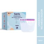 Buy Sanfe Underarm No Mess Razor for Women's Hair Removal - Pack of 5 with Sea Daffodil | Smooth & Instant Hair Removal (Multicolor) - Purplle