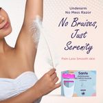 Buy Sanfe Underarm No Mess Razor for Women's Hair Removal - Pack of 5 with Sea Daffodil | Smooth & Instant Hair Removal (Multicolor) - Purplle