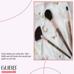 Buy GUBB Daily Stroke Kit Set Of 4 (Fan Brush, Blush Brush, Eyeshadow Brush & Makeup Wedges) - Purplle