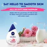 Buy NIVEA Face Wash Milk Delights Caring Rosewater Sensitive Skin 100ml - Purplle