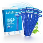 Buy LetsShave Pro 3 Plus Disposable Razor Kit - 3-Blade Disposable Shaving Razor (Pack of 10) - Purplle
