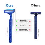 Buy LetsShave Pro 3 Plus Disposable Razor Kit - 3-Blade Disposable Shaving Razor (Pack of 10) - Purplle