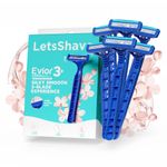 Buy LetsShave Evior 3 Plus disposable razor- Pack of 6 - Purplle