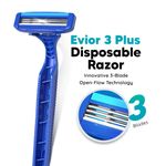 Buy LetsShave Evior 3 Plus disposable razor- Pack of 6 - Purplle