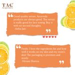 Buy TAC - The Ayurveda Co.10% Vitamin C Face Serum With 2% Hyaluronic Acid For Face Brightening, Toning, Glowing Skin | Highly Effective Vit C Serum For Men & Women - 30Ml - Purplle