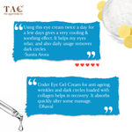 Buy TAC - The Ayurveda Co. Under Eye Cream for Dark Circles & Collagen Boosting with Babchi, Natural Retinol & Hyaluronic Acid Gel Creme for Anti Ageing & Wrinkles, Paraben Free, 30gm - Purplle