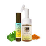 Buy TAC- The Ayurveda Co. Manjistha & Gotu Kola with Alpha Arbutin* Day Cream SPF 15 (50g) with Ubtan with Ginseng Foaming Face 100ml Wash for Skin Brightening - Purplle