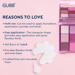 Buy GUBB Makeup Wedges, Makeup Sponge for Makeup Application, Latex Free - 8 Pcs - Purplle