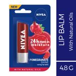 Buy Nivea Tinted Lip Balm with Natural oils & 24H melt-in moisture- Fruity Pomegranate Shine - Purplle
