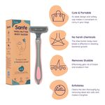 Buy Sanfe Shea Butter Body Razor for Women's Hair Removal - Pack of 3 Protective Sleeve & Anti-Slip Grip - Purplle