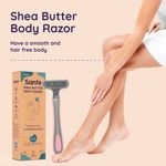 Buy Sanfe Shea Butter Body Razor for Women's Hair Removal - Pack of 3 Protective Sleeve & Anti-Slip Grip - Purplle