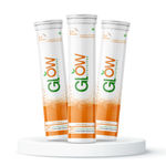 Buy Glow Glutathione 2 in 1 Dermatologist Formulated Japanese L-Glutathione 500 mg + Vitamin C 1000 mg, Antioxidant for Skin Glow, Immune Booster, Detoxifier, 60 Sugar Free Effervescent Tablets (Orange Flavour Drink) - Purplle