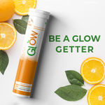 Buy Glow Glutathione 2 in 1 Dermatologist Formulated Japanese L-Glutathione 500 mg + Vitamin C 1000 mg, Antioxidant for Skin Glow, Immune Booster, Detoxifier, 60 Sugar Free Effervescent Tablets (Orange Flavour Drink) - Purplle