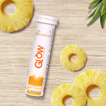 Buy GLOWGLUTATHIONE Glow Collagen 1000 1st Collagen Peptides (Hydrolyzed) 1000mg Effervescent High Absorption Pineapple Flavour 60 Tablets for Skin, Thick Hair, Stronger Nails and Joints - Purplle
