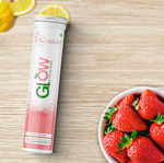Buy GlowGlutathione 2 in 1 Dermatologist Formulated Japanese L-Glutathione 500 mg +Natural Vitamin C 1000 mg, Antioxidant for Skin , 15 Sugar Free Effervescent Tablets(Strawberry and lemon Flavor )  - Purplle