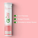 Buy GlowGlutathione 2 in 1 Dermatologist Formulated Japanese L-Glutathione 500 mg +Natural Vitamin C 1000 mg, Antioxidant for Skin , 15 Sugar Free Effervescent Tablets(Strawberry and lemon Flavor )  - Purplle