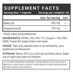 Buy INLIFE Neem Oil 350mg with Peppermint Oil 150mg for Digestive Health & Skin, Hair Care Supplement, Enteric Coated Capsules – 60 Liquid Filled Vegetarian Capsules - Purplle