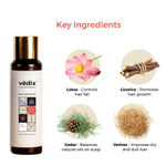 Buy Vedix Customized Ayurvedic Anti-Hairfall Oil For Dry Scalp & Straight Hair With Lotus, Licorice and Cedar - 100ml - Purplle