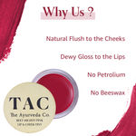 Buy TAC - The Ayurveda Co. Lip & Cheek Tint Blush with Beetroot, Cocoa, Coconut & Olive Oil - 10g - Purplle