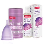 Buy Sirona Reusable Menstrual Cup and Sirona Menstrual Wash - L - Purplle
