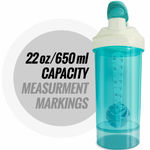 Buy MuscleXP Gym Shaker PRO XP Blender 100 % Leakproof Guarantee Shaker Blender 650 ml with Compartment, For Protein, Pre Workout and BCAAs, BPA Free Material Sipper Bottle (Sea Green) - Purplle