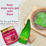 Buy Newish Organic Aloe Vera Gel for Acne, Scars, Glowing & Radiant Skin Treatment, Rose Extracts- Pack of 2 - Purplle