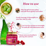 Buy Newish Organic Aloe Vera Gel for Acne, Scars, Glowing & Radiant Skin Treatment, Rose Extracts- Pack of 2 - Purplle