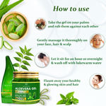 Buy Newish Organic Aloe Vera Gel for Acne, Scars, Glowing & Radiant Skin Treatment, Neem with Tulsi Extracts- Pack of 2 - Purplle
