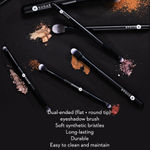 Buy SUGAR Cosmetics - Blend Trend - 412 Flat + Round Dual Eyeshadow Brush (Flat and Round Tip) - Synthetic Bristles and Wooden Handle - Purplle