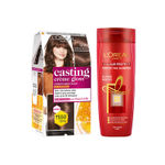 Buy L'Oreal Paris Casting Creme Gloss, Medium Brown 500+ Color Protect Shampoo 175ml Combo - Purplle