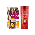Buy L'Oreal Paris Casting Creme Gloss, Mahogany 550+ Color Protect Shampoo 175ml Combo - Purplle